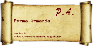 Parma Armanda névjegykártya